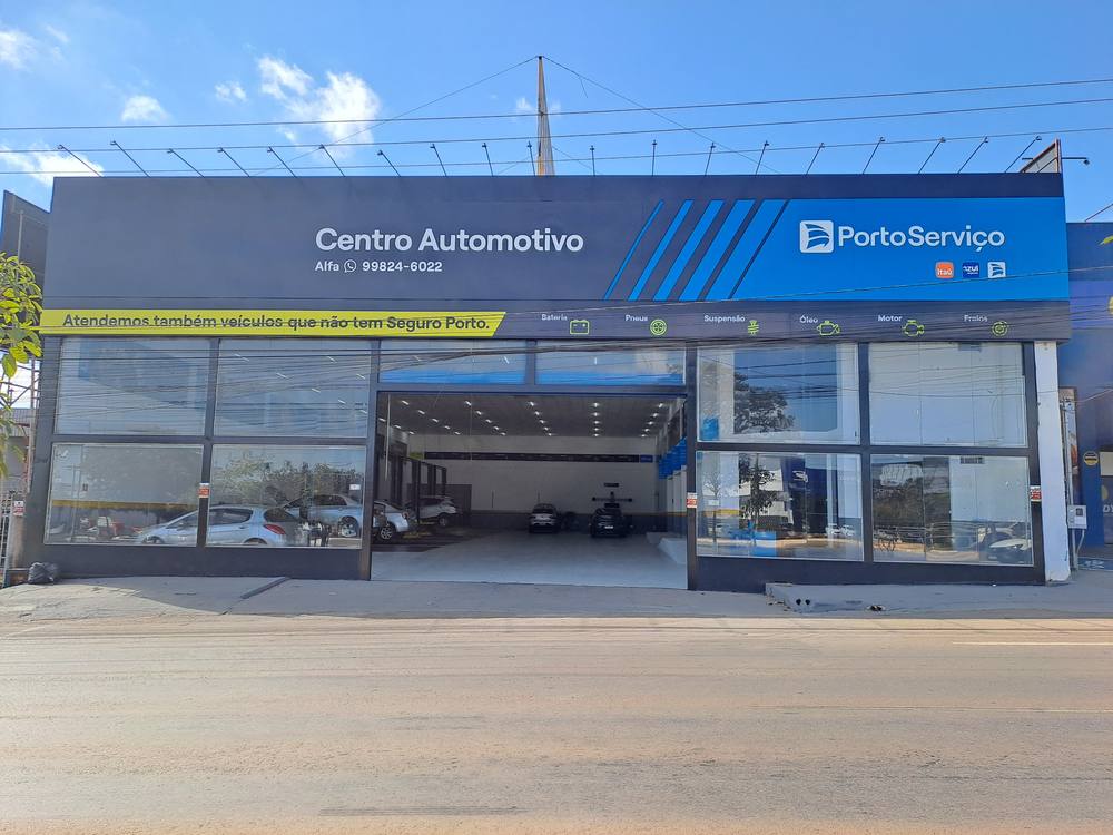 Fachada da Alfa Centro Automotivo na Av. Brasil, em Anápolis